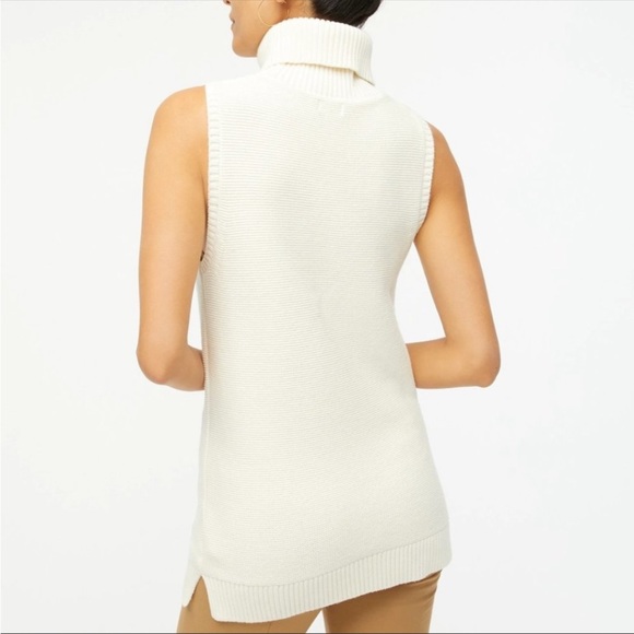 NWT -  J. Crew Sleeveless Turtleneck Sweater Ivory Extra Small - Picture 3 of 7